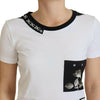 Dolce & Gabbana Chic Monochrome 'Here and Now' Cotton Tee