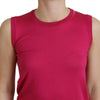 Dolce & Gabbana Chic Pink Silk Sleeveless Tank Top Vest