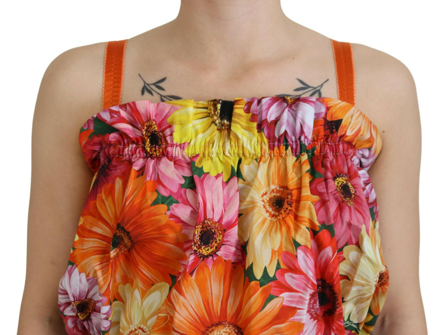 Dolce & Gabbana Floral Elegance Sleeveless Cropped Top