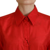 Dolce & Gabbana Elegant Silk Collared Long Sleeve Polo Top