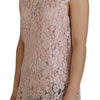 Dolce & Gabbana Elegant Sheer Lace Sleeveless Blouse in Pink