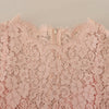 Dolce & Gabbana Elegant Sheer Lace Sleeveless Blouse in Pink