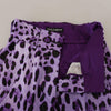 Dolce & Gabbana Elegant High Waist Straight Purple Pants