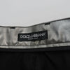 Dolce & Gabbana Elegant High Waist Skinny Pants in Silver