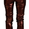 Dolce & Gabbana High Waist Skinny Jeans in Metallic Bronze