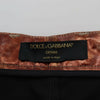 Dolce & Gabbana High Waist Skinny Jeans in Metallic Bronze