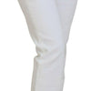 Dolce & Gabbana Elegant White Mid Waist Skinny Jeans