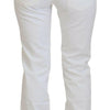 Dolce & Gabbana Elegant White Mid Waist Skinny Jeans