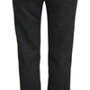 Dolce & Gabbana Elegant Gray Striped Tapered Pants