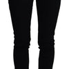 Dolce & Gabbana Chic High Waist Slim Fit Black Jeans