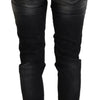 Acht Elegant Tapered Mid Waist Black Jeans