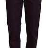 BENCIVENGA Elegant Tapered Purple Cotton Pants