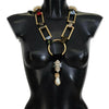 Dolce & Gabbana Elegant Gold Brass Pearl Statement Necklace