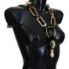 Dolce & Gabbana Elegant Gold Brass Pearl Statement Necklace