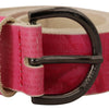 John Galliano Elegant Pink Leather Fashion Belt