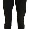 Costume National Stylish Gray Corduroy Denim Jeans