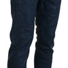 Exte Chic Tapered Blue Denim Jeans