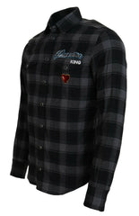 Dolce & Gabbana Elegant Black and Gray Button Down Shirt