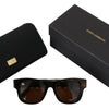 Dolce & Gabbana Chic Brown Acetate Sunglasses