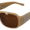 Dolce & Gabbana Elegant Cream Swarovski Sunglasses