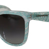 Dolce & Gabbana Elegant Blue Lace Detail Sunglasses