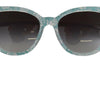 Dolce & Gabbana Elegant Blue Lace Detail Sunglasses