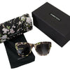 Dolce & Gabbana Elegant Black Multicolor Gradient Sunglasses