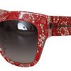 Dolce & Gabbana Elegant Red Lace Detail Sunglasses