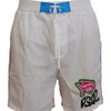 Dsquared² Chic White & Pink Print Swim Shorts