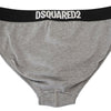 Dsquared² Elegant Gray Cotton Stretch Briefs