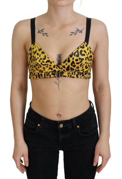 Dolce & Gabbana Chic Leopard Print Sleeveless Corset Top