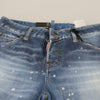 Dsquared² Chic Cropped Blue Denim - Elevate Your Casual Look