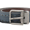 Dolce & Gabbana Elegant Blue Leather Men's Belt