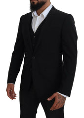 Elegant Black Martini Two-Piece Suit