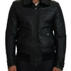 Dolce & Gabbana Chic Black Leather Silk-Lined Jacket