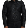 Dolce & Gabbana Elegant Black Leather Bomber Jacket