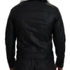 Dolce & Gabbana Elegant Black Leather Bomber Jacket