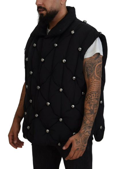 Dolce & Gabbana Elegant Black Sleeveless Vest Jacket