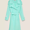 Hinnominate Elegant Light Blue Double-Breasted Trench Coat