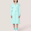 Hinnominate Elegant Light Blue Double-Breasted Trench Coat