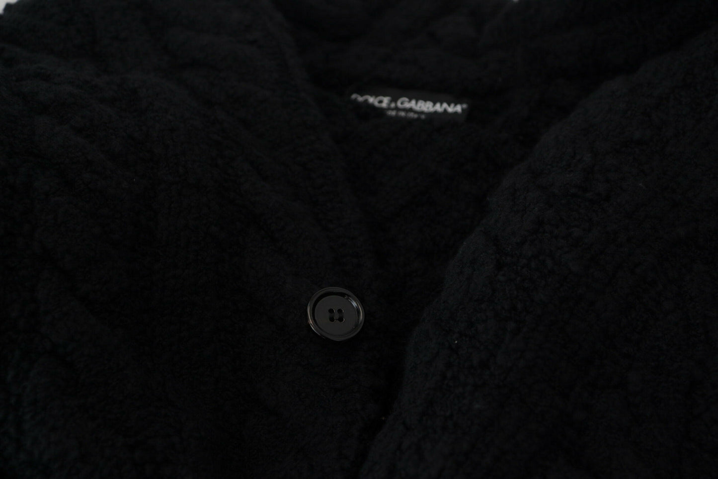 Dolce & Gabbana Elegant Black Wool-Cashmere Cardigan Sweater