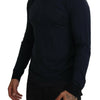 Dolce & Gabbana Elegant Cotton-Silk Blend Blue Pullover