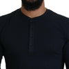 Dolce & Gabbana Elegant Cotton-Silk Blend Blue Pullover