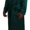 Dolce & Gabbana Elegant Silk Robe in Lush Green