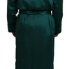 Dolce & Gabbana Elegant Silk Robe in Lush Green