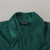 Dolce & Gabbana Elegant Silk Robe in Lush Green