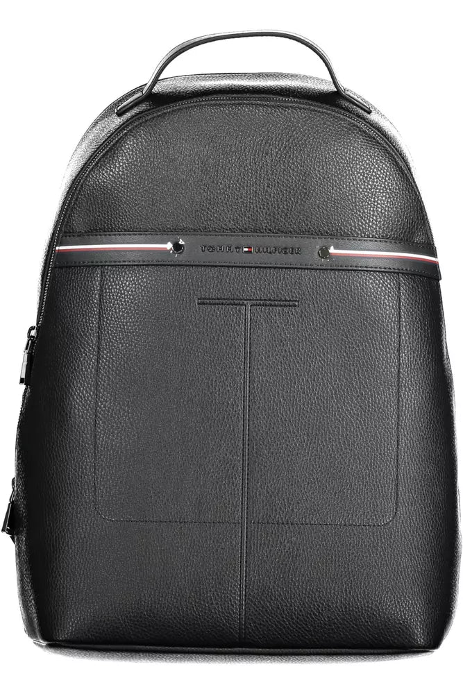 Tommy Hilfiger Black Polyethylene Men Backpack