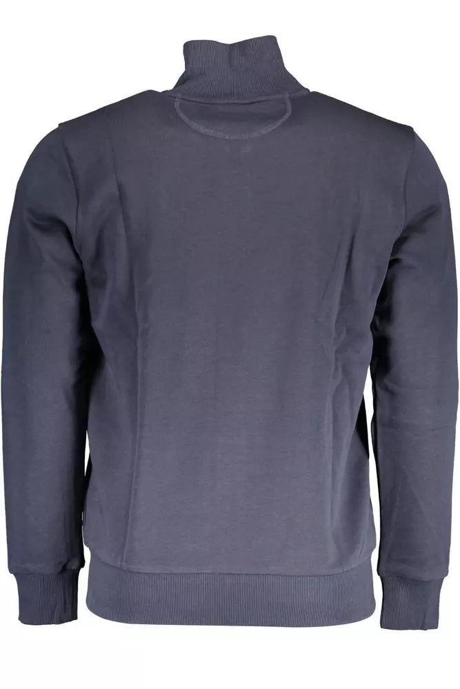 La Martina Blue Cotton Men Sweater