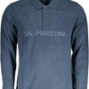 La Martina Blue Cotton Men Polo