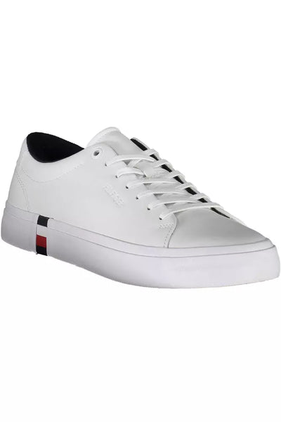 Tommy Hilfiger White Leather Men Sneaker